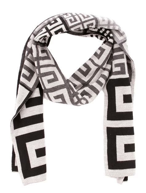 givenchy scarf white|givenchy logo scarf.